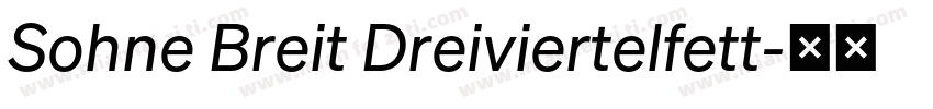Sohne Breit Dreiviertelfett字体转换
